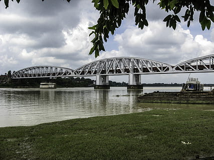 Hoogly Bridge landscape in Kolkata, India, architecture, calcutta HD wallpaper