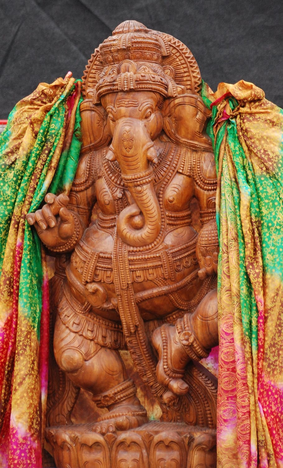 Lord Ganesha statue, elephant, hinduism, god, asian, indian, religion, HD wallpaper