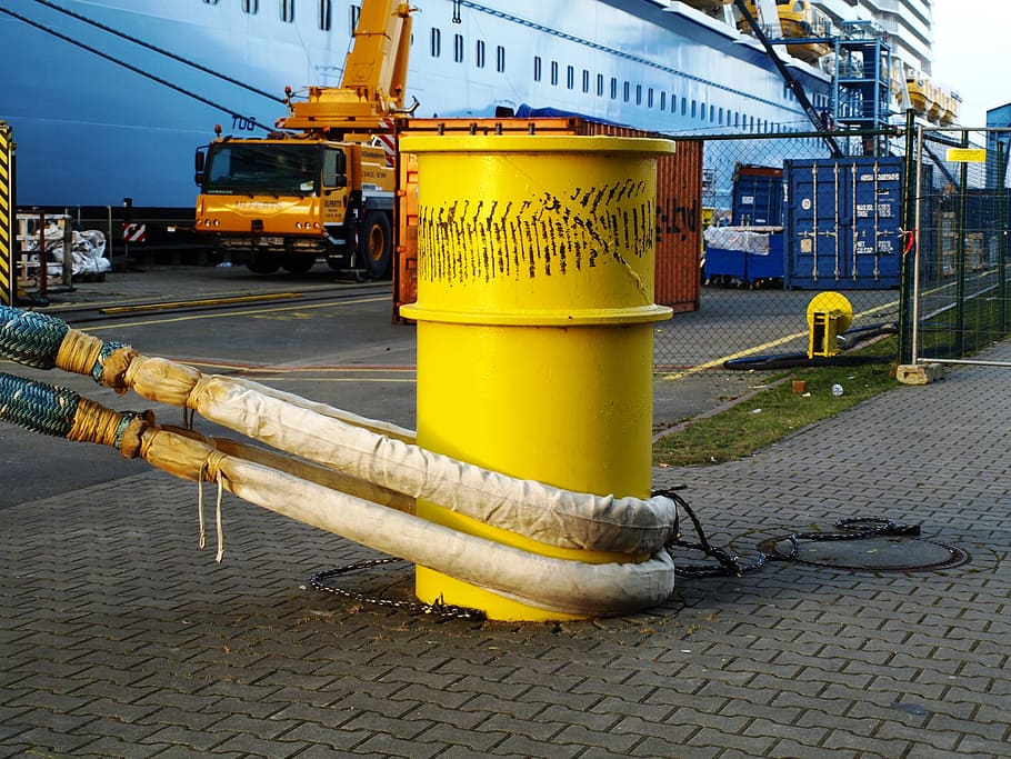 anchoring, ropes, rope up, ship, cruise ship, secure, trust HD wallpaper
