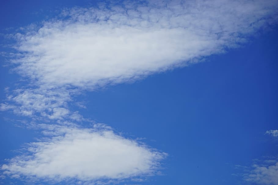 clouds, sky, summer day, blue, white, clouds form, sunny day HD wallpaper
