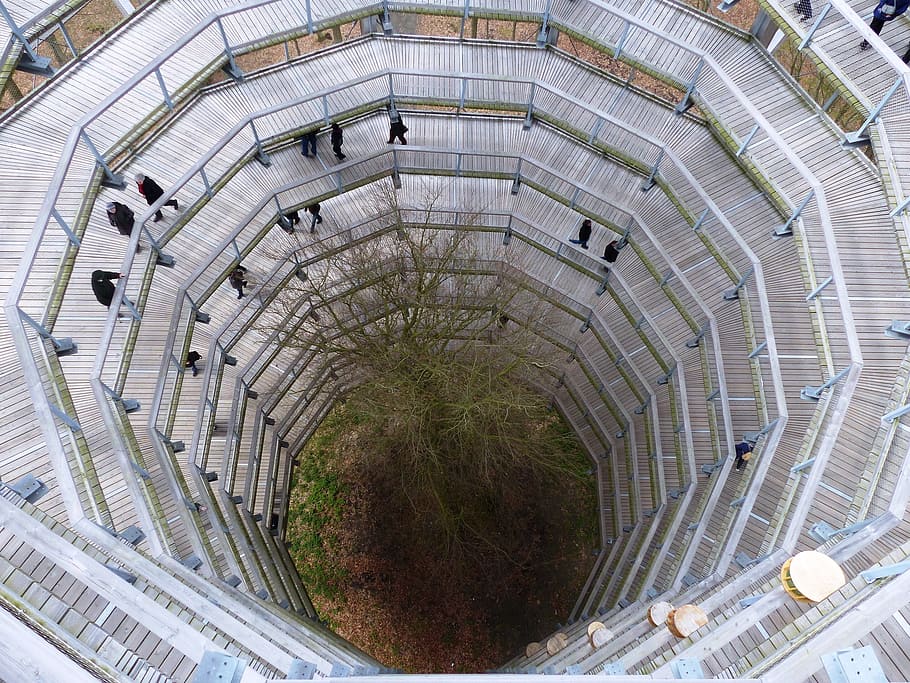 rügen, dizziness, tower, architecture, built structure, high angle view HD wallpaper