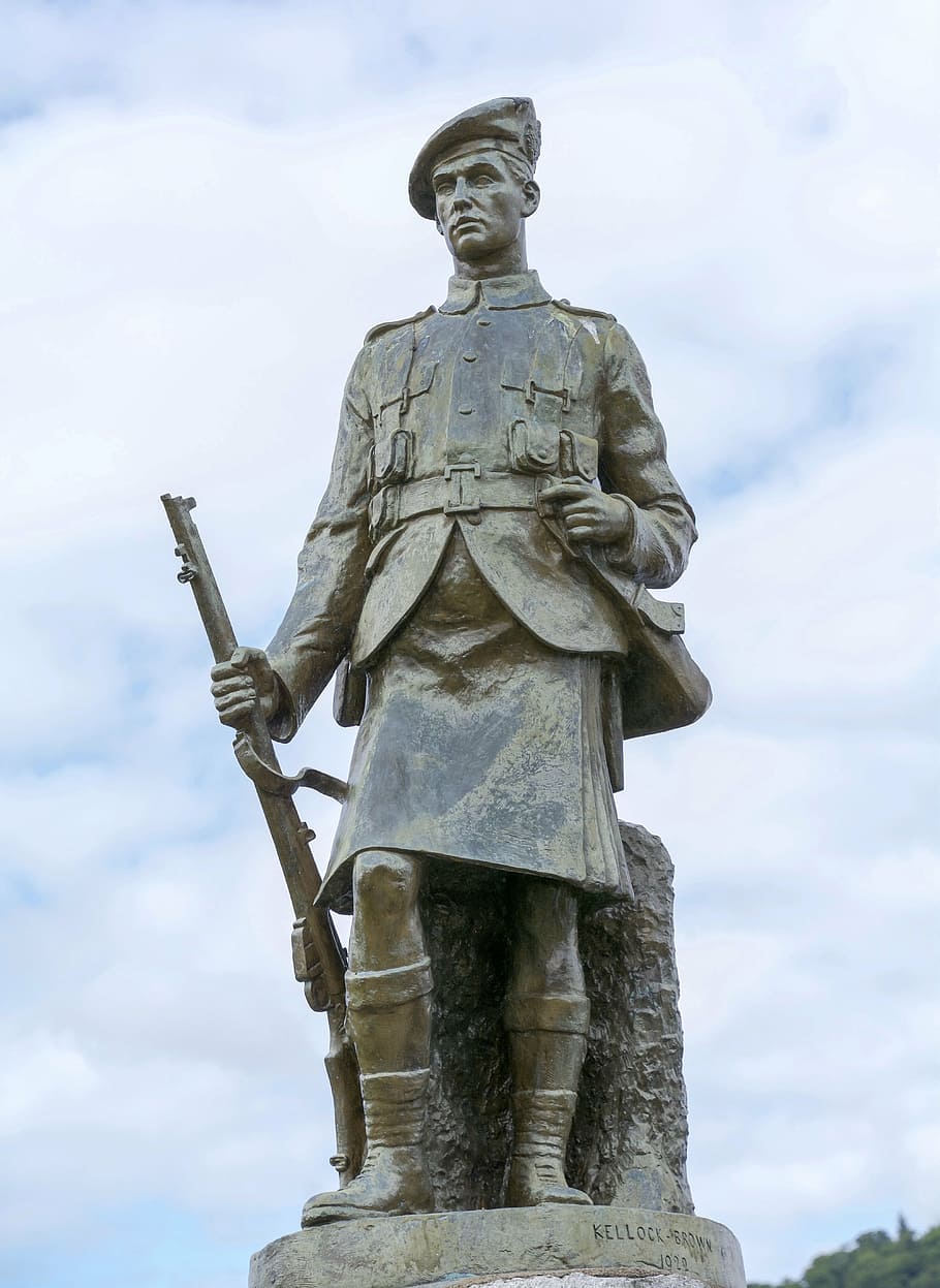 statue, memorial, world war 1, monument, inveraray, remembrance HD wallpaper