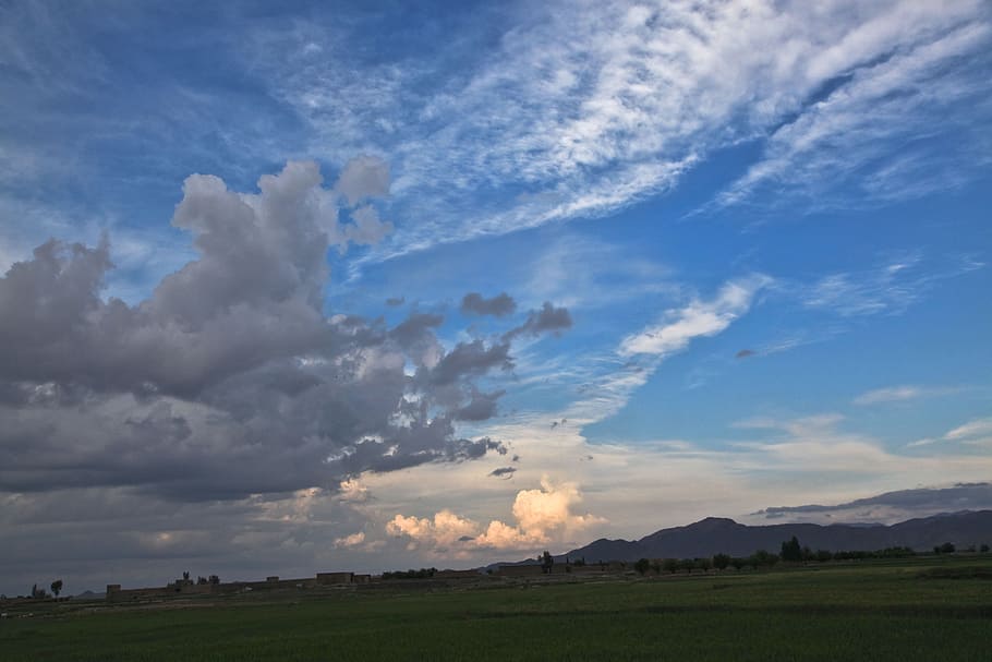 Cirrus Clouds, sky, blue, weather, meteo, afghanistan, scenics, HD wallpaper