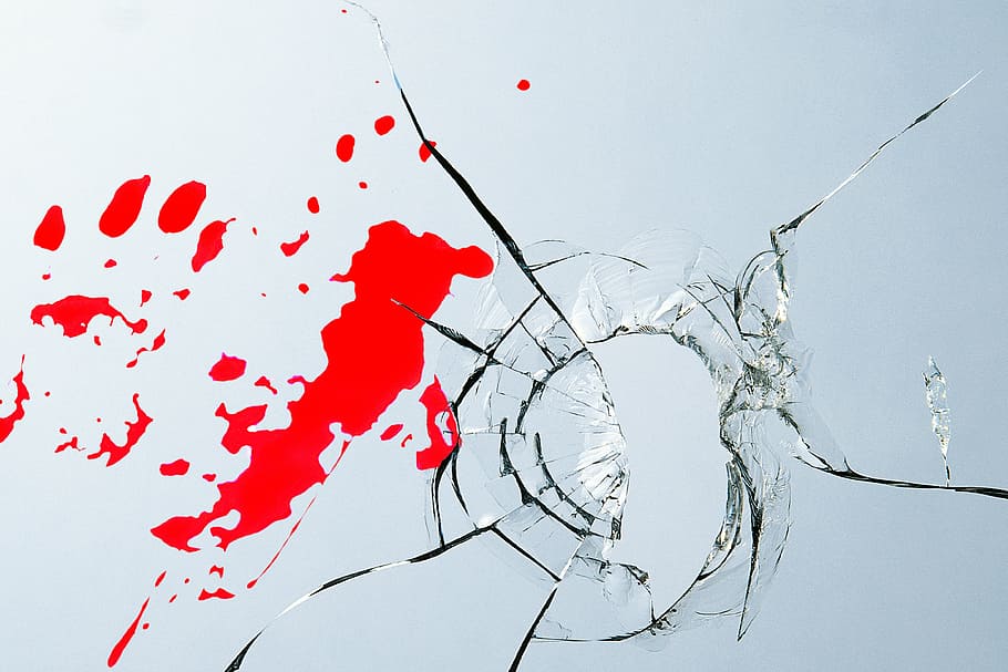 HD wallpaper: burglary, glass, blood, injury, crime, disc, window, shot, bullet  hole | Wallpaper Flare