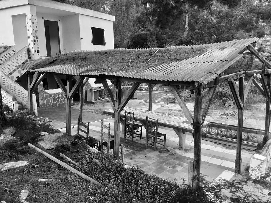 eviction, ruin, oblivion, black And White, old, architecture HD wallpaper