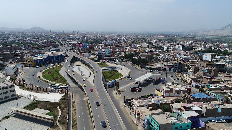 Bypass, Grau, Trujillo Peru, cityscape, urban Scene, aerial View