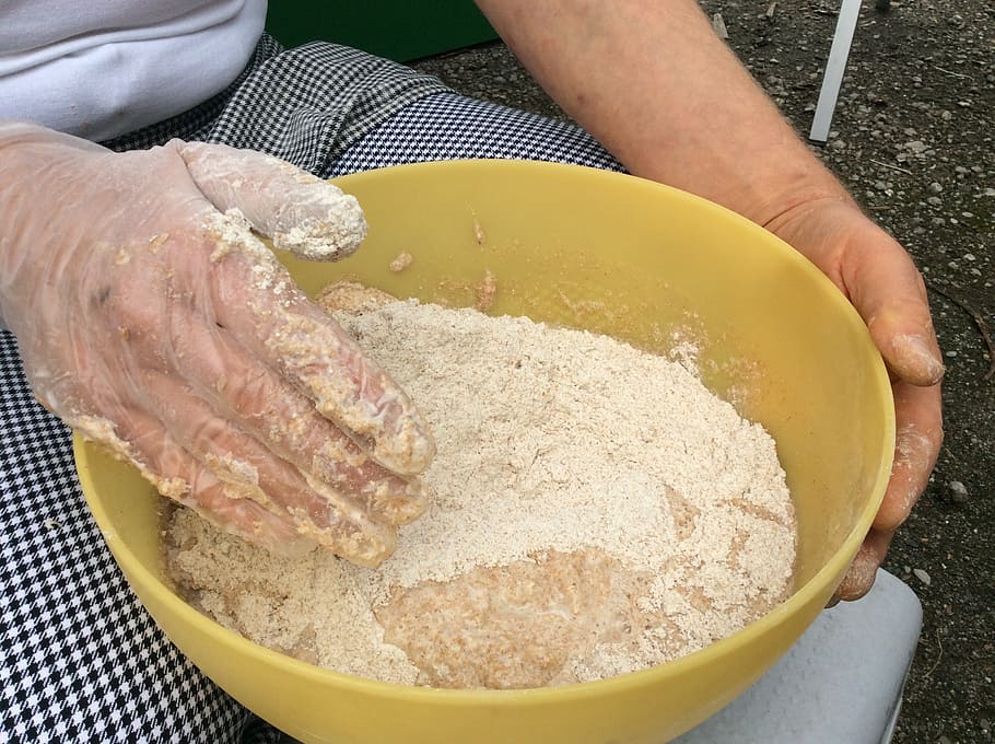 bake, dough, knead, food, food and drink, hand, human hand HD wallpaper