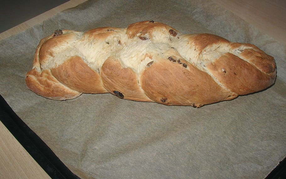 raisin braid, raisin bread, bake, homemade, baked, eat, food HD wallpaper
