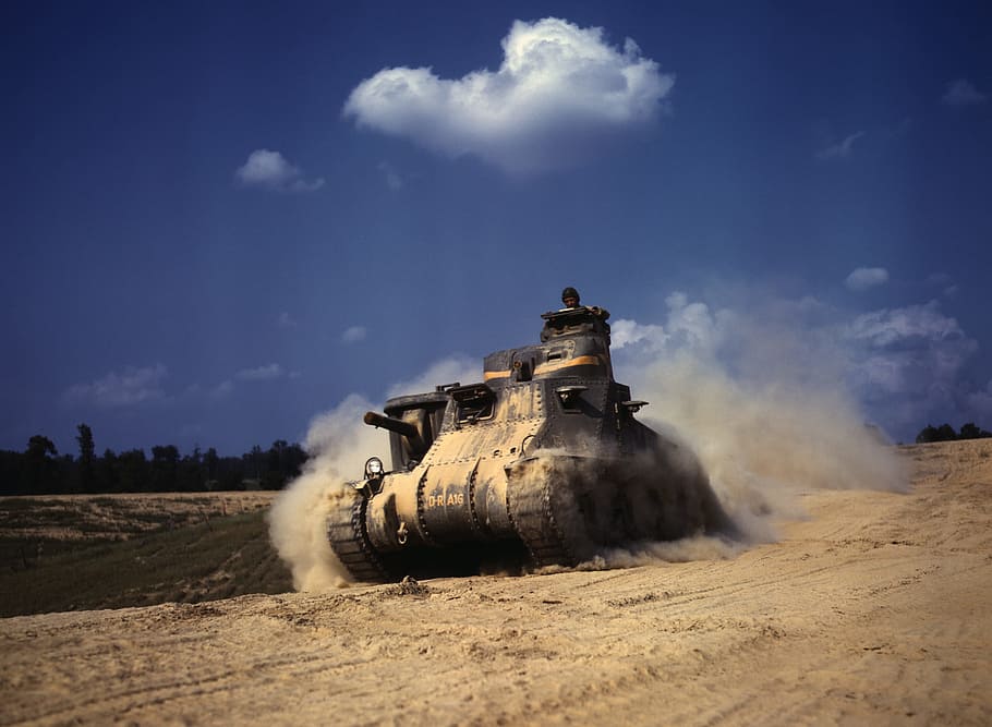 brown tank on sand during daytime, Panzer, Fort Knox, Kentucky, HD wallpaper