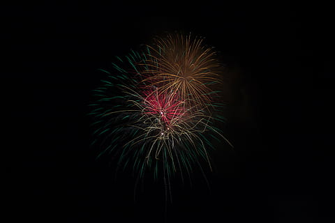 assorted-color fireworks during nighttime, dark, light, party HD wallpaper