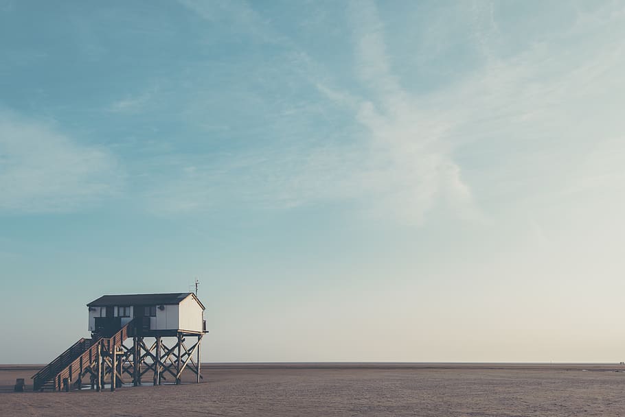 barn, cabin, house, clouds, sky, architecture, cloud - sky HD wallpaper