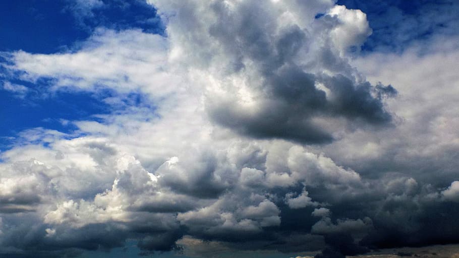 Clouds, Weather, Cloud Cover, Dark, sky, blue, white, cloud - sky HD wallpaper