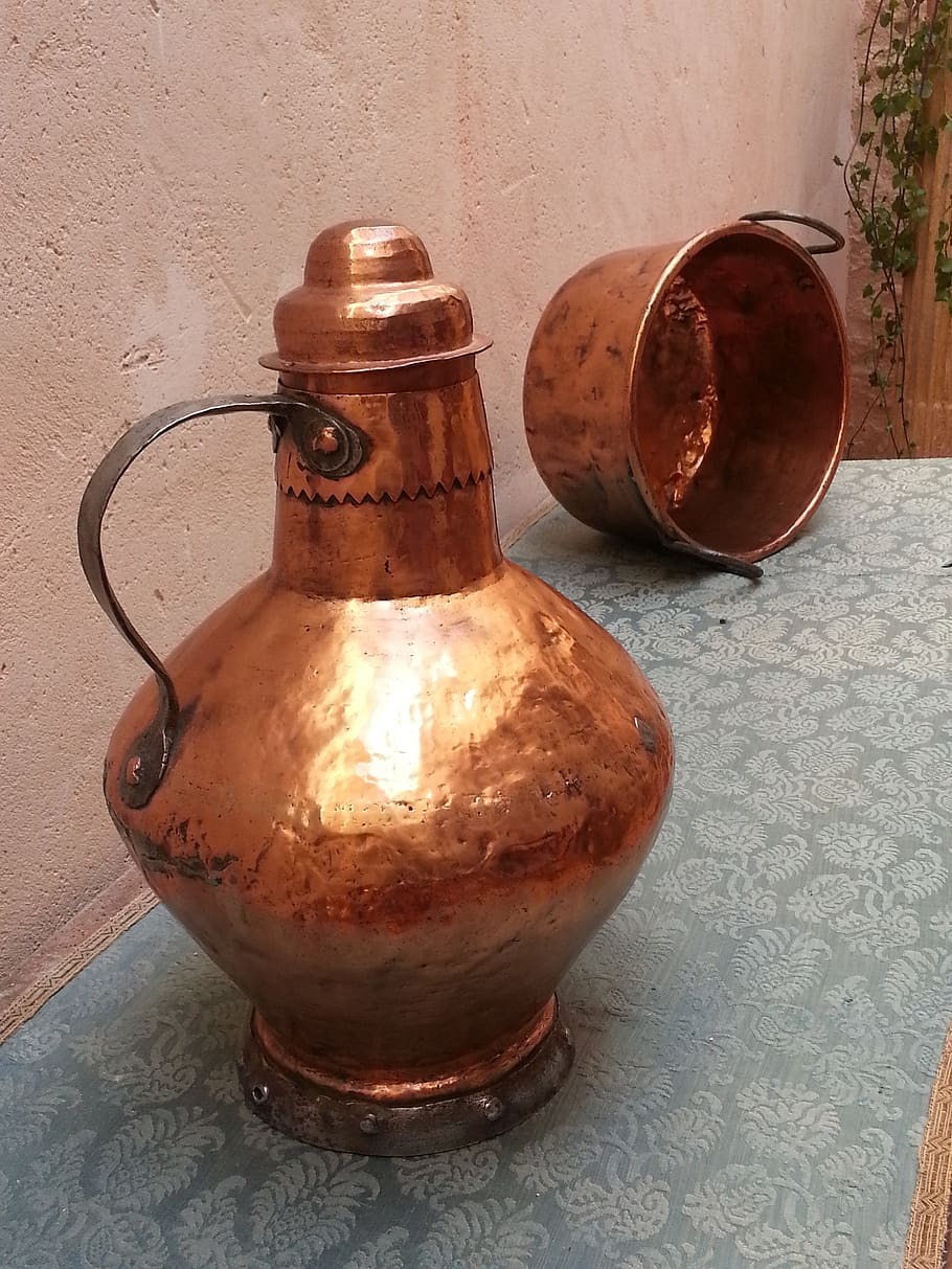 still life, bronze, rustic, no people, container, indoors, wall - building feature HD wallpaper