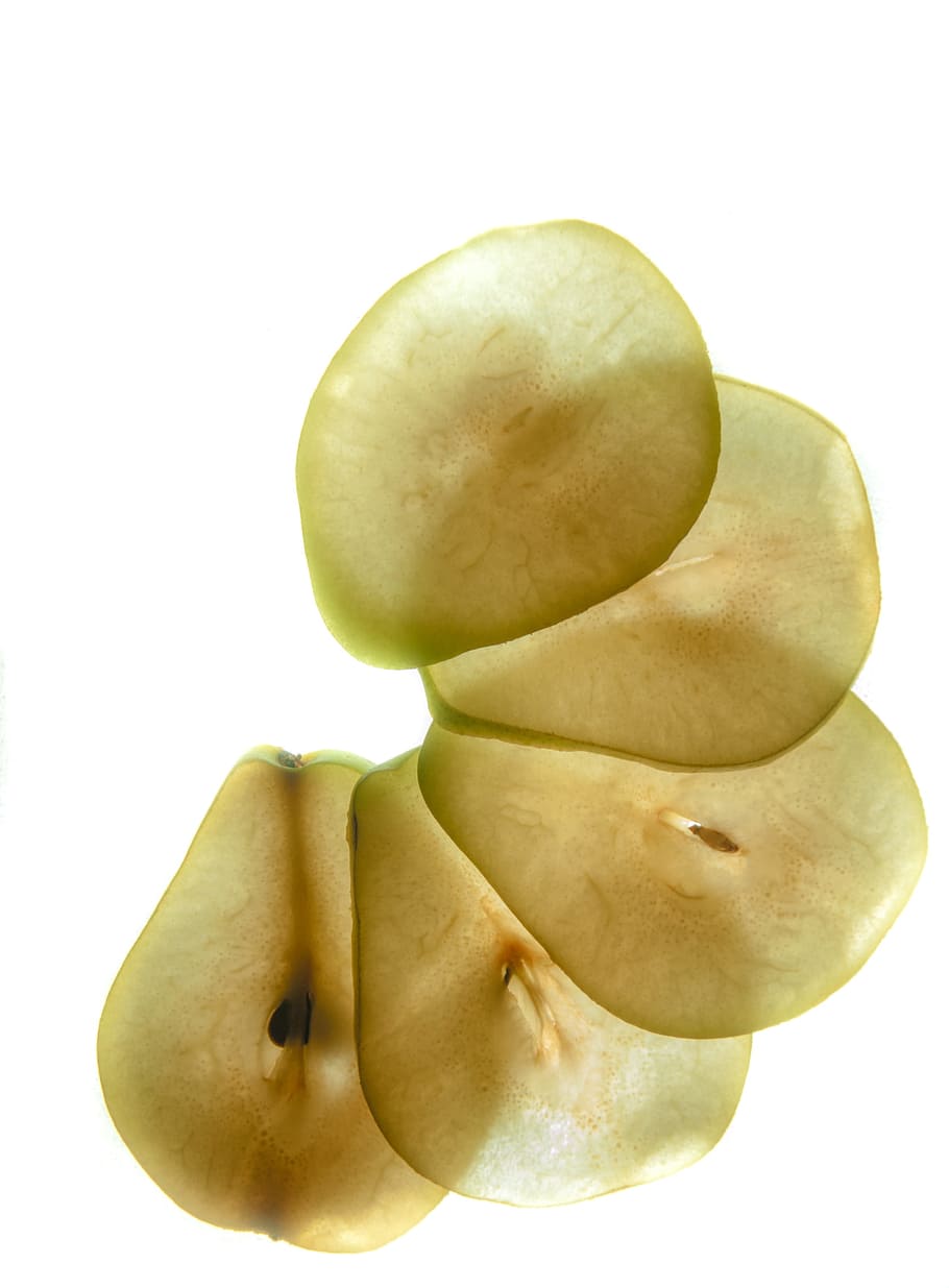 Pear, Product, green, white background, fruit, food, healthy eating HD wallpaper