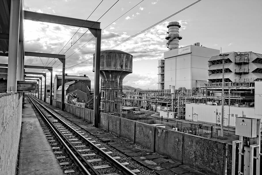 train, horizontal, track, transport, factory, belgium, railroad track HD wallpaper