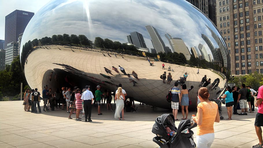 Chicago Bean, Arts, Reflection, Usa, america, modern arts, iron HD wallpaper