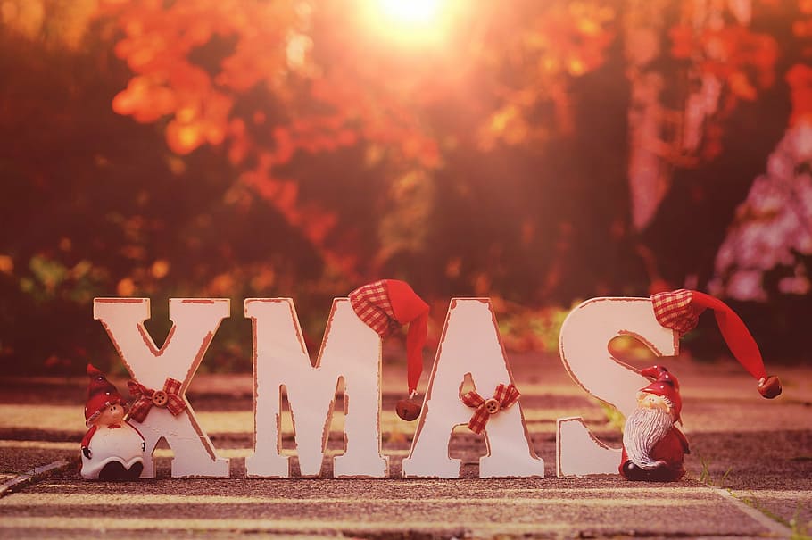 Xmas freestanding letter, christmas, festival, advent, lettering, HD wallpaper