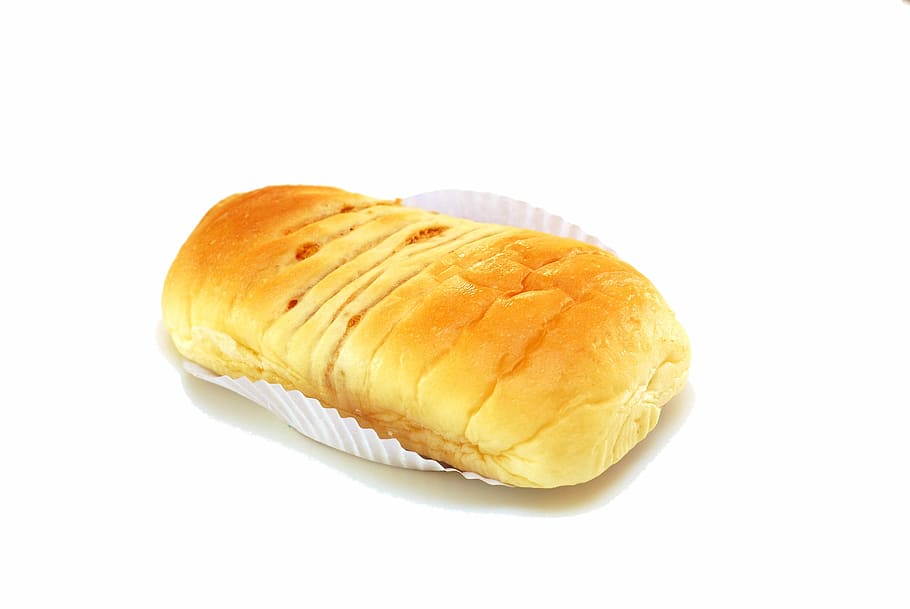 Bakery, Sweets, Bread, Meal, Food, Bun, white background, cut out HD wallpaper