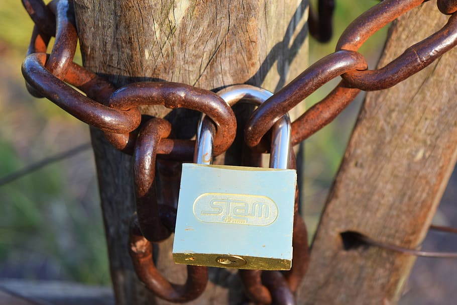 string, padlock, wood, metal, safety, close-up, protection HD wallpaper