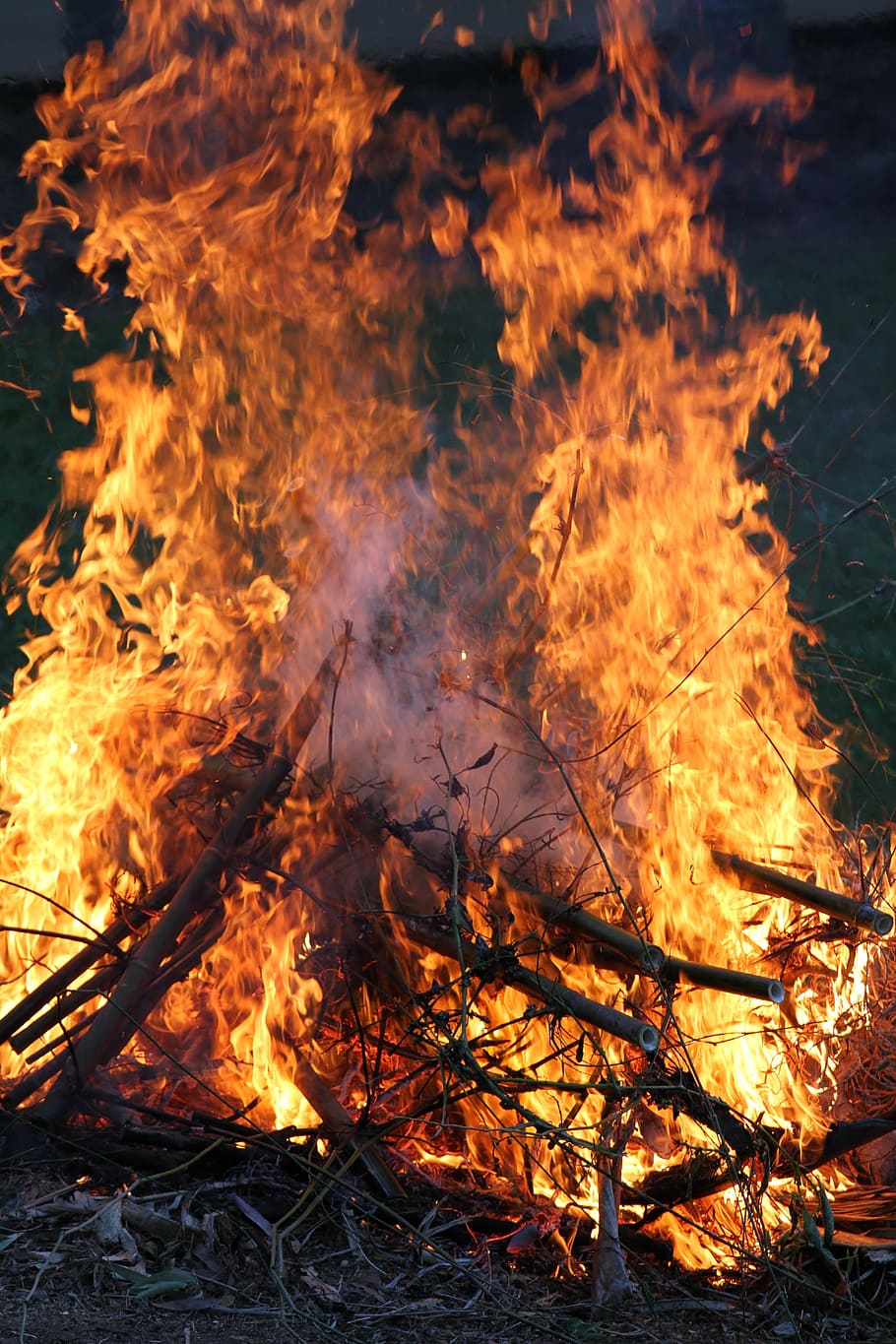 Online crop | HD wallpaper: fire, bonfire, flames, wood, burn, burning ...