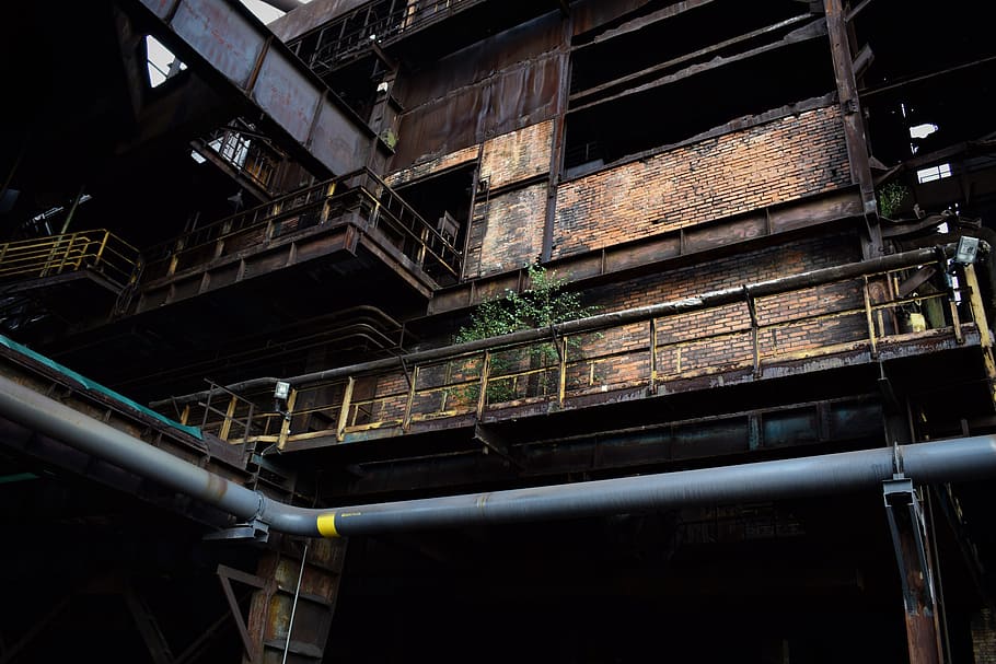 factory, abandoned, bricks, lonely place, architecture, built structure HD wallpaper