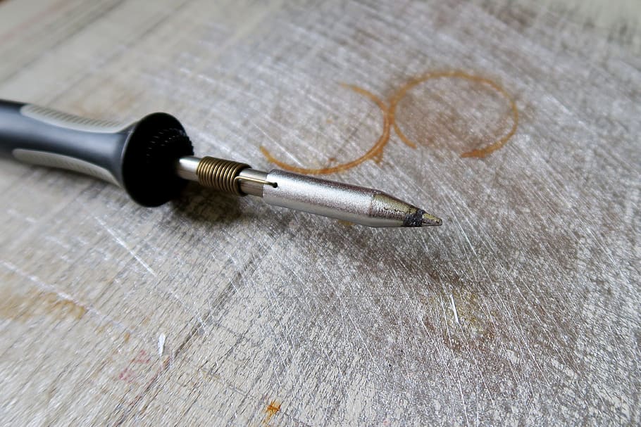 soldering iron, workshop, macro, table, close-up, no people HD wallpaper