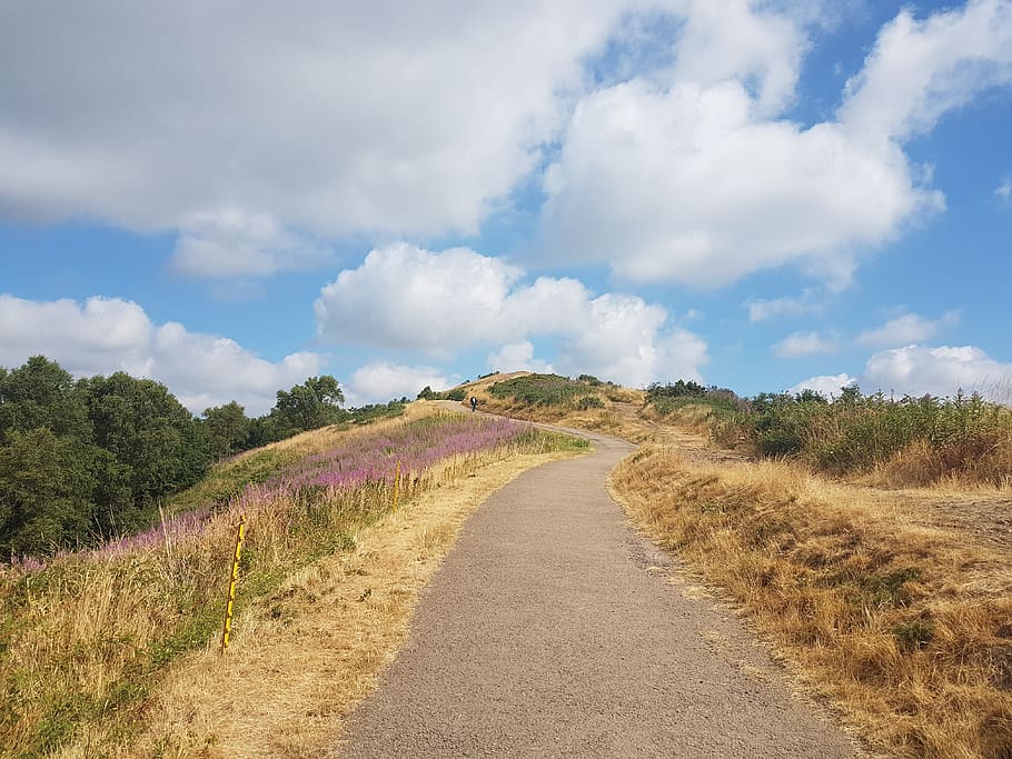 malvern, hills, walk, sky, cloud - sky, the way forward, road HD wallpaper