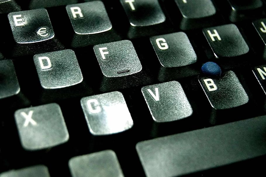 black computer keyboard keys, desktop computer, business, web, HD wallpaper