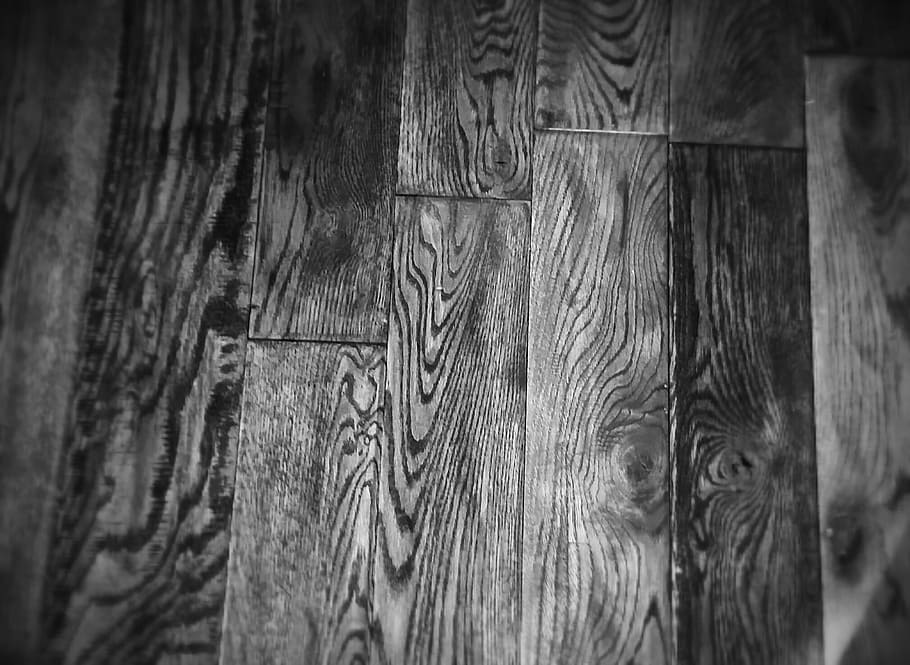 grayscale photography of parquet floor, oak, flooring, boards HD wallpaper