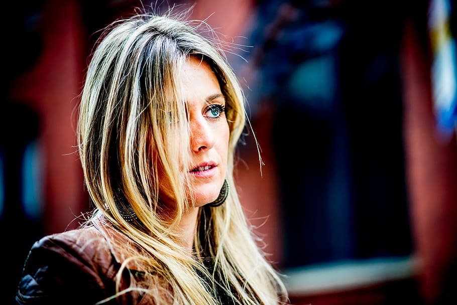 model, portrait, look, face, woman, blonde, beautiful, blond hair HD wallpaper