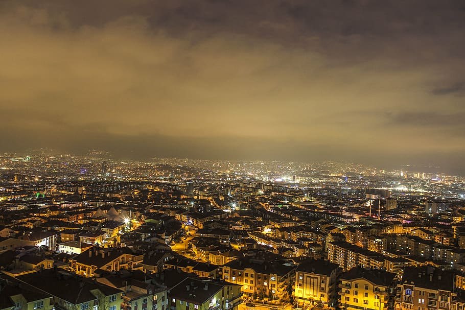 architecture, buildings, city, clouds, foggy, houses, italy HD wallpaper