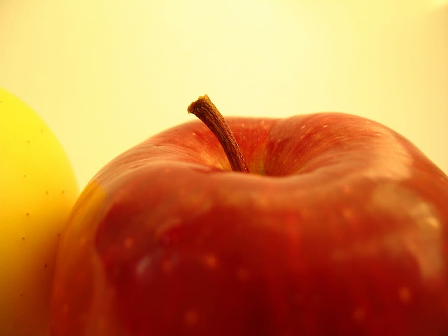 Yellow, Apple, Color, red, bright, reflect, fruits, apple - Fruit HD wallpaper