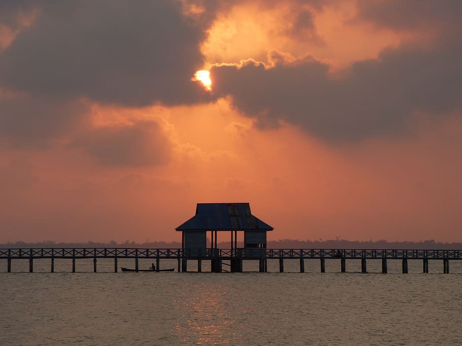 scenery, cloudy sky, sunset, cloudscape, indonesia, sea, beach HD wallpaper
