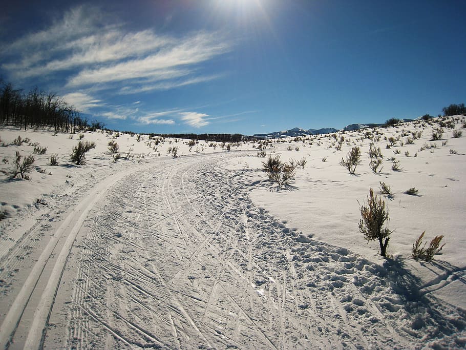 Mountain, Trial, Winter, Ski, high, landscape, snow, day, outdoors HD wallpaper