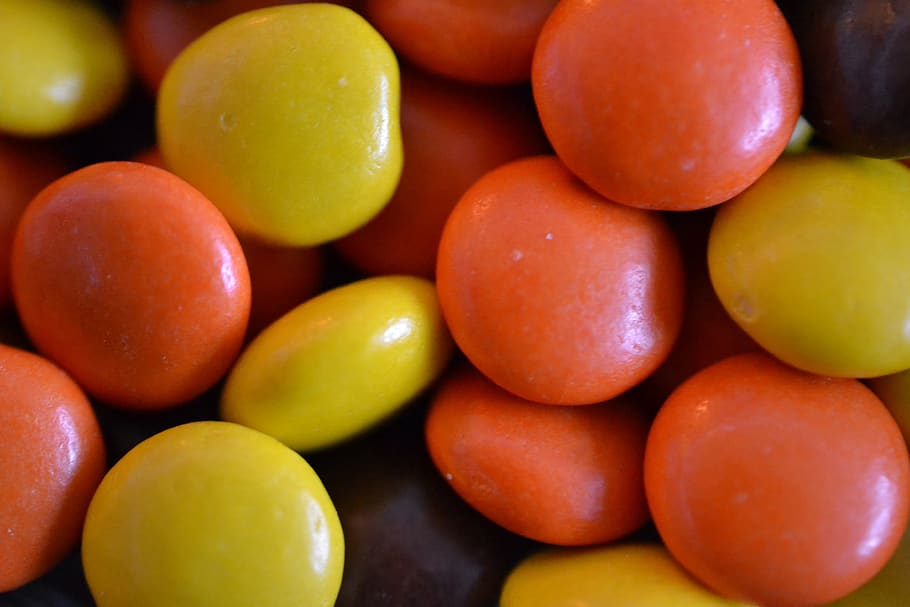 candy, sweets, yellow, orange, brown, food and drink, fruit HD wallpaper
