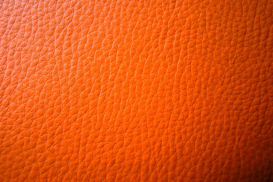 red leather textile, orange, background, reference, embossing, HD wallpaper