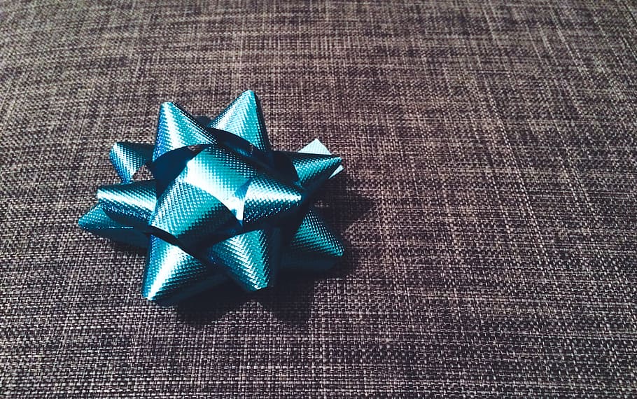 decoration, ribbon, gift, celebration, christmas, backgrounds HD wallpaper