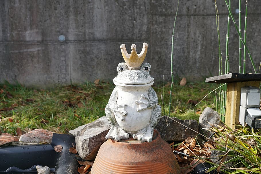 frog, king, figure, art and craft, representation, animal representation HD wallpaper