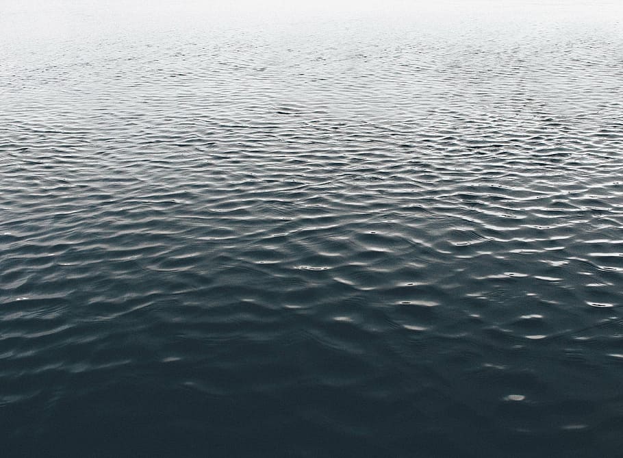 gray sea, ocean, water, wave, nature, backgrounds, reflection HD wallpaper