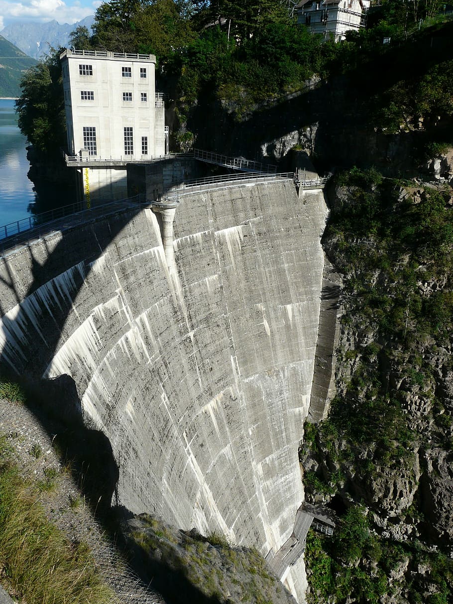 dam, mountain, alps, water, lake, electricity, hydroelectric Power Station HD wallpaper