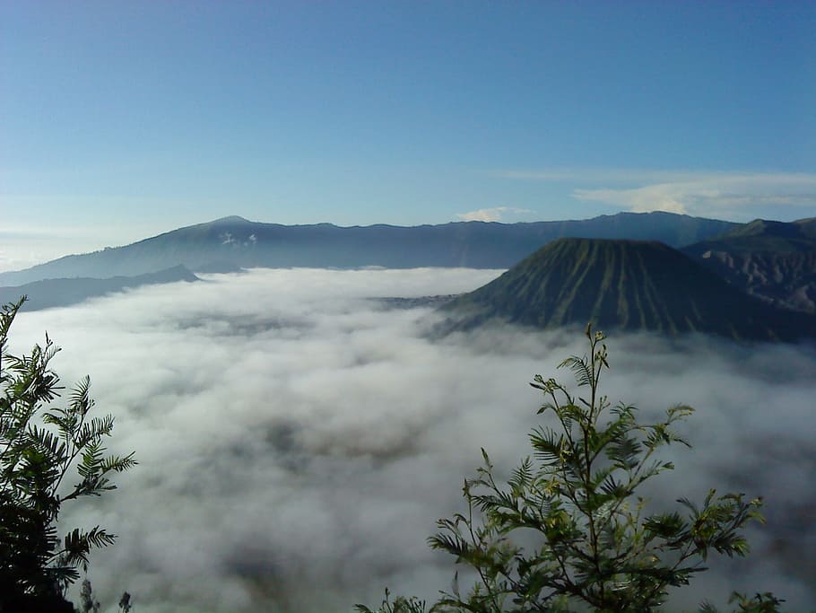 Mount, Shell, Bromo, Cloud, volcano, mountain, volcanic landscape HD wallpaper
