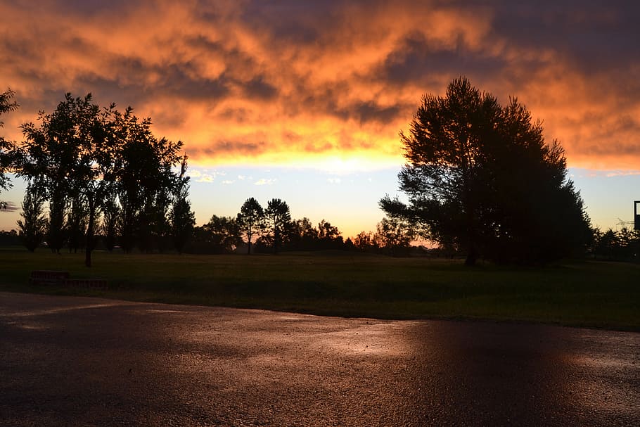 storm, sky, climate, sunsetevening, heavy clouds, landscape HD wallpaper