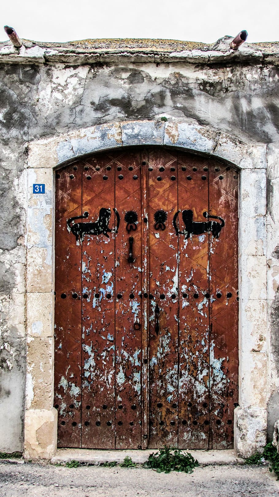 cyprus, dherynia, old house, door, architecture, traditional, HD wallpaper