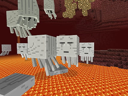 Minecraft game screenshot, Ghost, 3D, Digital Art, 3d digital art HD wallpaper