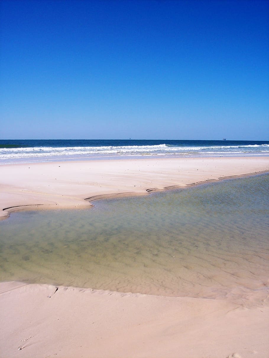 Sand, Beach, Ocean, Vacation, Water, sky, coast, holiday, blue HD wallpaper