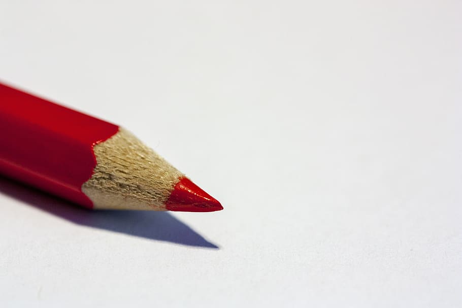 red colored pencil, colour pencils, crayons, pens, wooden pegs, HD wallpaper