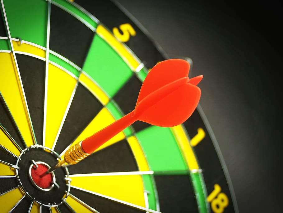 red dart pin, Target, Goal, Dartboard, Aim, aiming, focus, arrow, HD wallpaper