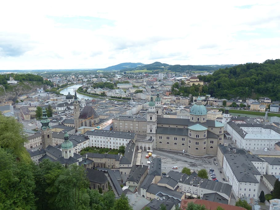 Salzburg, Old Town, City, Neustadt, salzach, historic preservation, HD wallpaper
