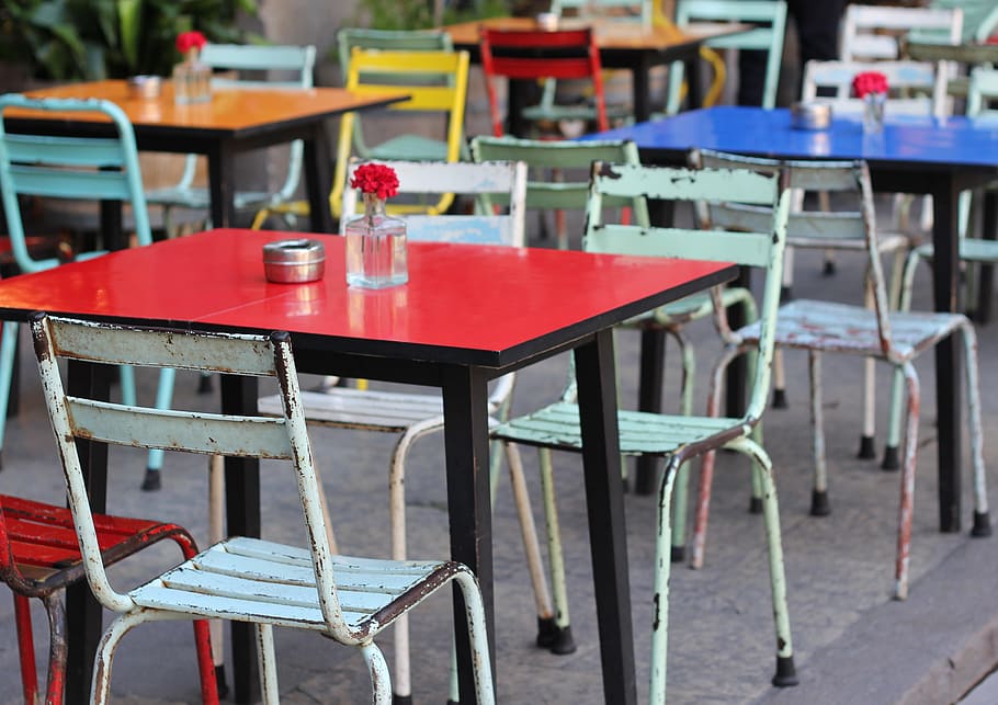 table, chairs, colour, modern, decor, white, furniture, dining HD wallpaper