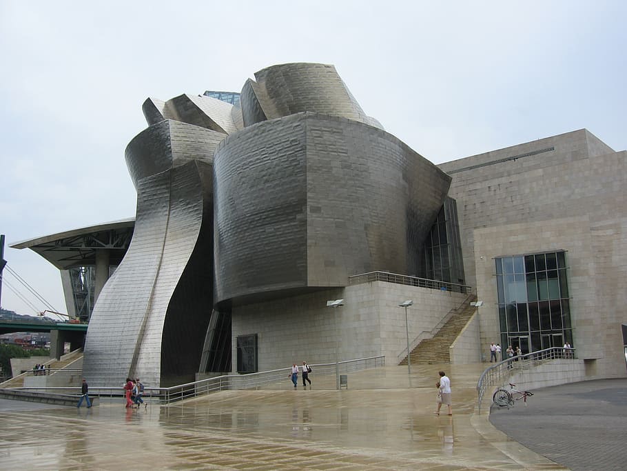 bilbao, museum, spain, architecture, modernistic, metallic HD wallpaper